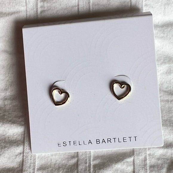 Earrings, ESTELLA BARTLETT heart earrings, new with tag, - Picture 3 of 4
